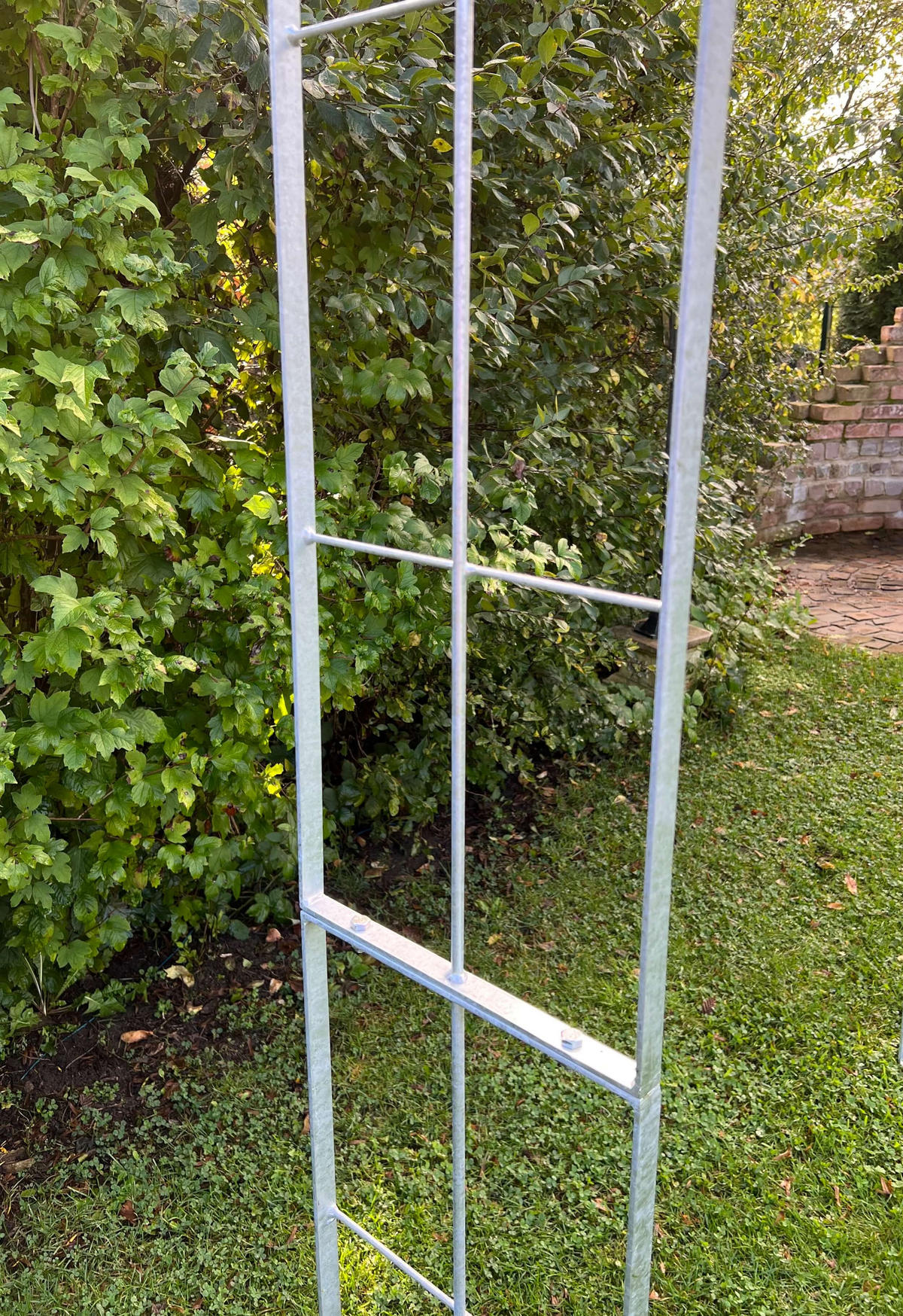 ROSENBOGEN Metall Verzinkt Massiv 120 cm Torbogen - Grau, Metall (120/232/30cm) - DanDiBo