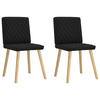 ESSZIMMERSTÜHLE 2 Stk. Schwarz Stoff 45*54*86cm - Schwarz, Metall (45/86/54cm) - ZMH