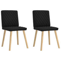 ESSZIMMERSTÜHLE 2 Stk. Schwarz Stoff 45*54*86cm - Schwarz, Metall (45/86/54cm) - ZMH