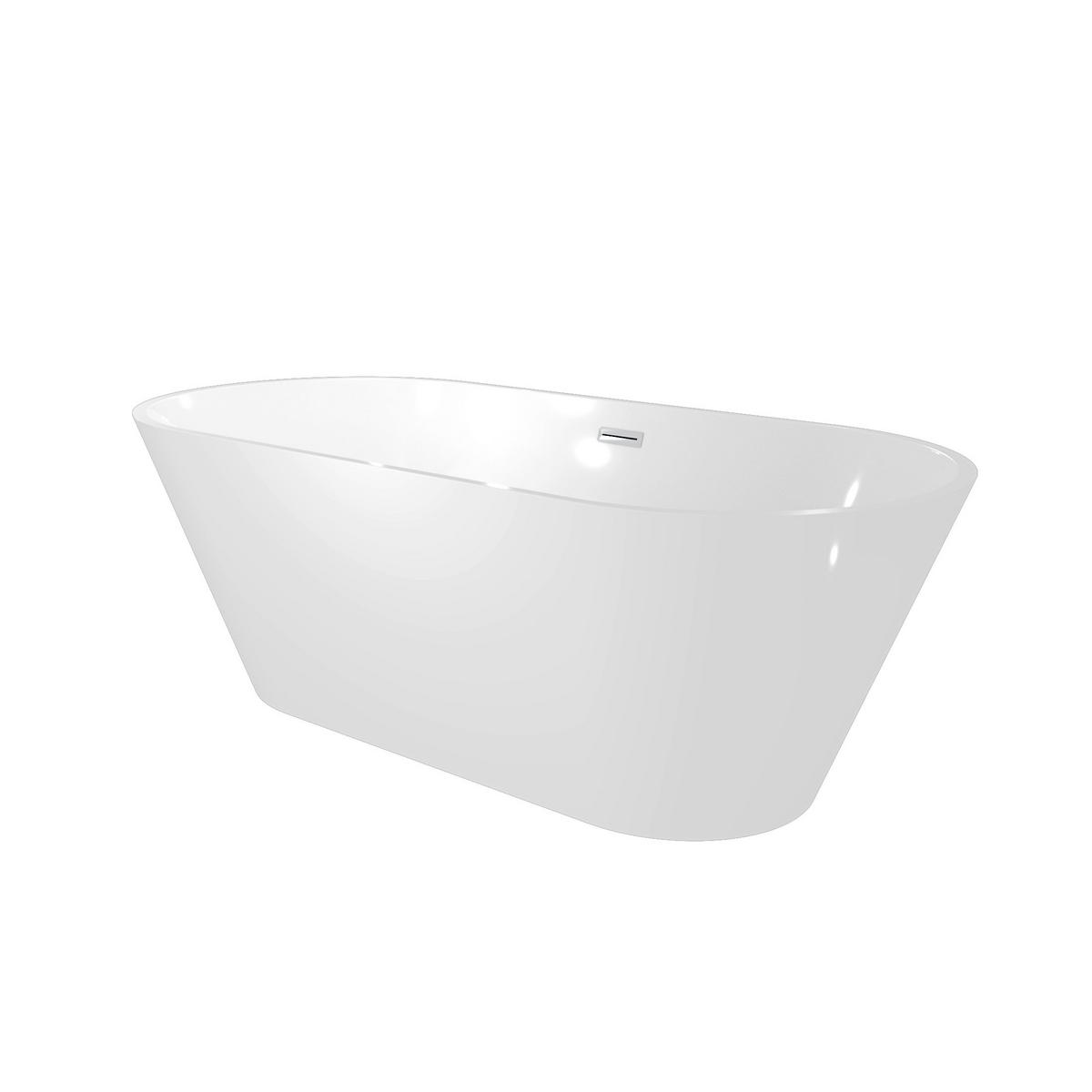 FREISTEHENDE Badewanne Wanne F01 170x80cm - Weiß, Glas/Kunststoff (80/58/170cm) - AcquaVapore by Sandra Jentho