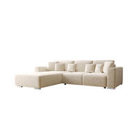ECKSOFA GUSTO L Monolith 02 Links mit Schlaffunktion - Creme, Textil (279/193cm) - Bedante