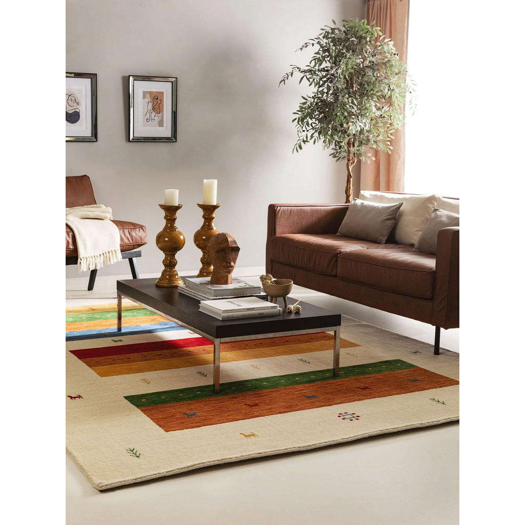 Thumbnail - benuta Nest Wollteppich, Mehrfarbig, Textil, Beton Optik, Rechteckig, 80x150 cm, Gots, pflegeleicht, Teppiche & Böden, T...
