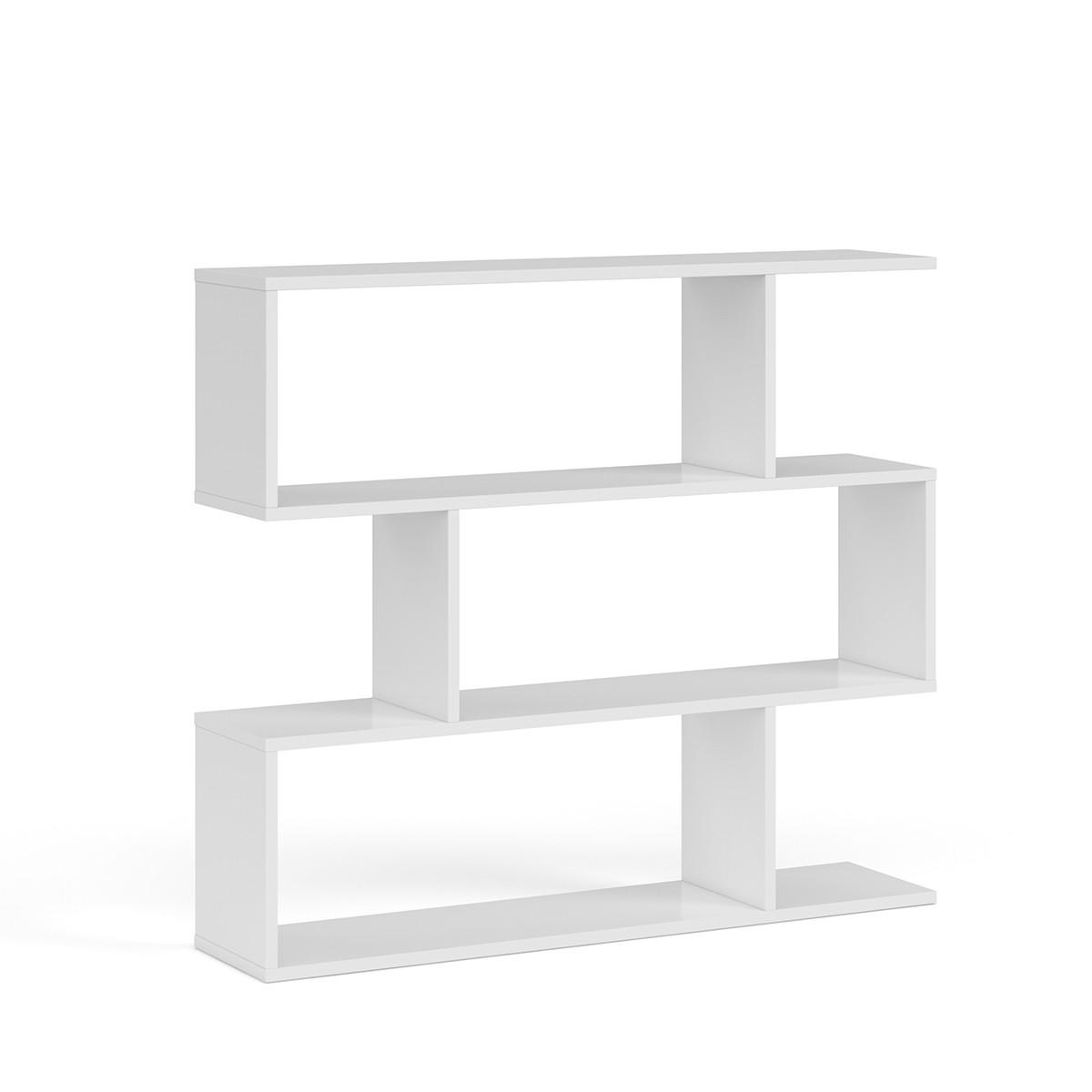 REGAL mit 3 Ebenen L110 cm - Athena - Weiß, Holzwerkstoff (24/97/110cm) - Calicosy
