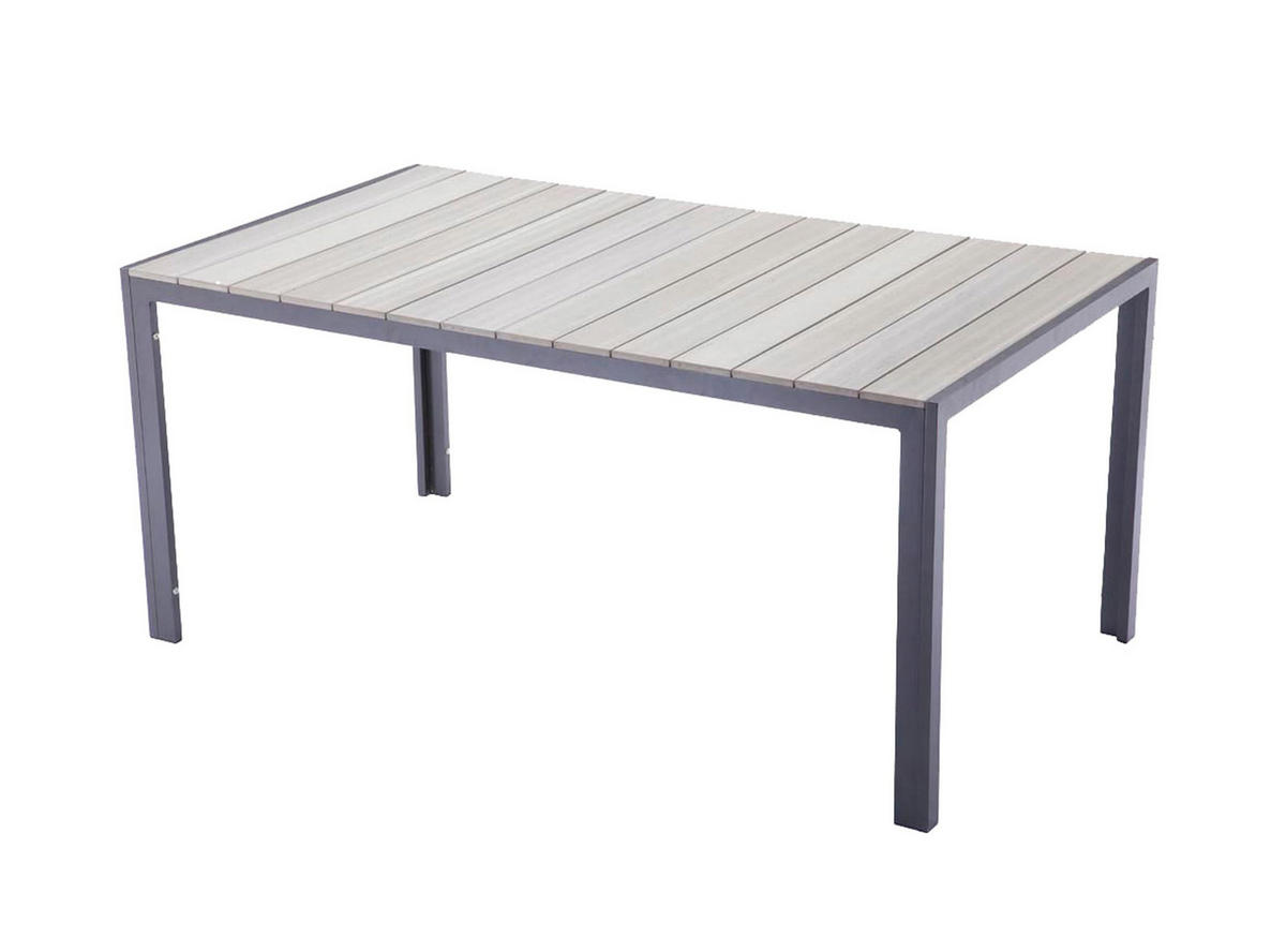 GARTEN-SITZGRUPPE Mila 7-teilig Gartenmöbel-Set - Anthrazit, Kunststoff - DELUKE