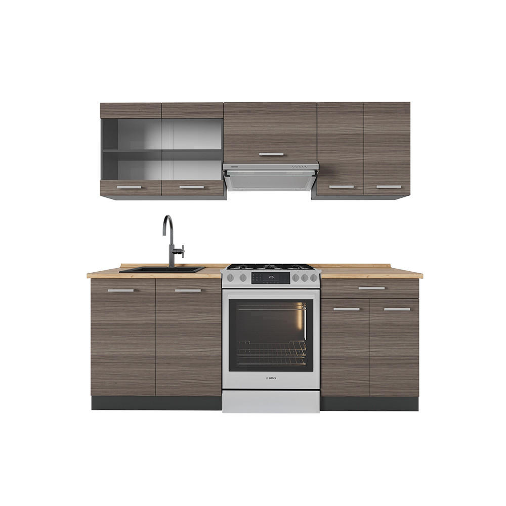 Anthrazit/Grau, Holzwerkstoff (200/81.6/46cm) - Vicco