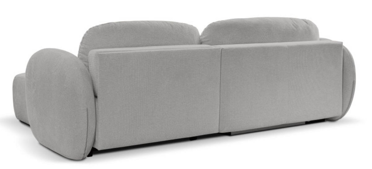 ECKSOFA Hellgrau OLIVIO Ausziehbar Rechts - Hellgrau/Grau, Textil (174/248cm) - Sepro Meble