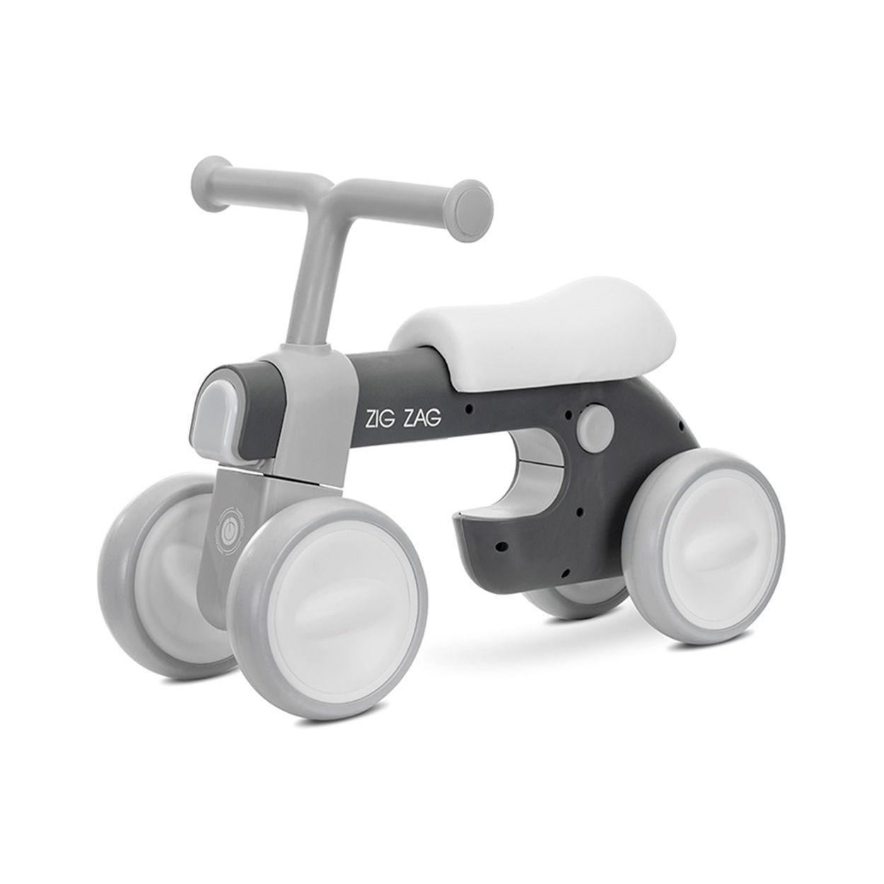 RUTSCHER ZIG ZAG Musik grau Licht, EVA-Reifen, höhenverstellbar, 20 kg - Grau, Kunststoff (55/30/39cm) - Lorelli