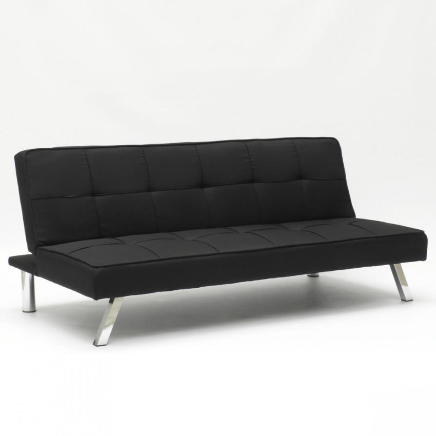 Pasmara Schlafsofa Schwarz 175x74x83 cm