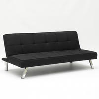 SCHLAFSOFA Gemma - Schwarz - Schwarz, Textil (175/74/83cm) - Pasmara