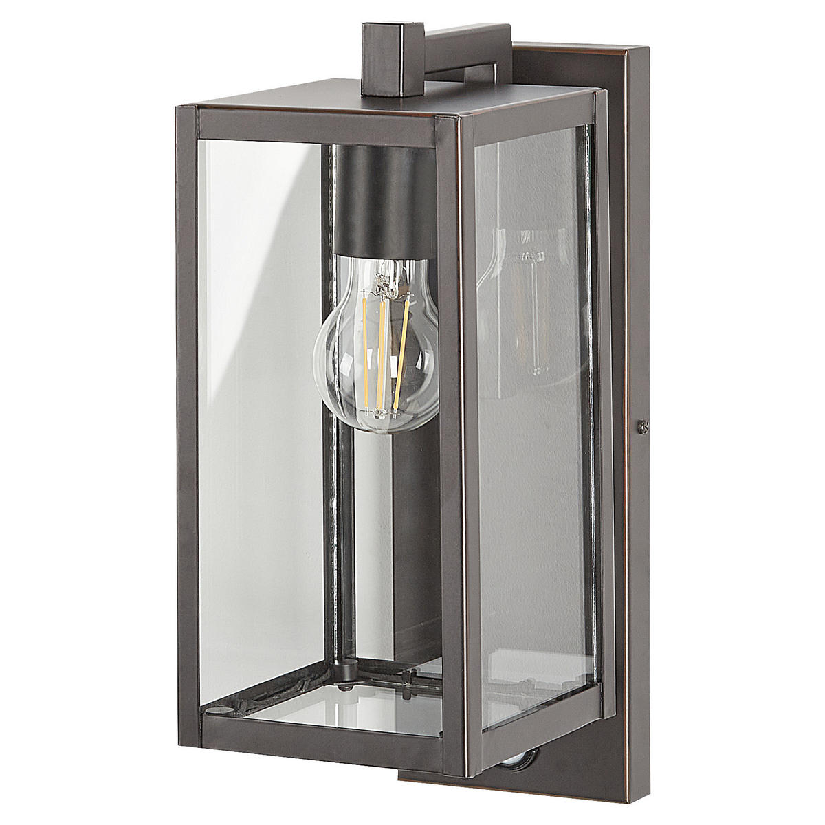 AUSSENWANDLEUCHTE Megget 20/20/33 cm - Schwarz, Metall (20/33/20cm) - Beliani