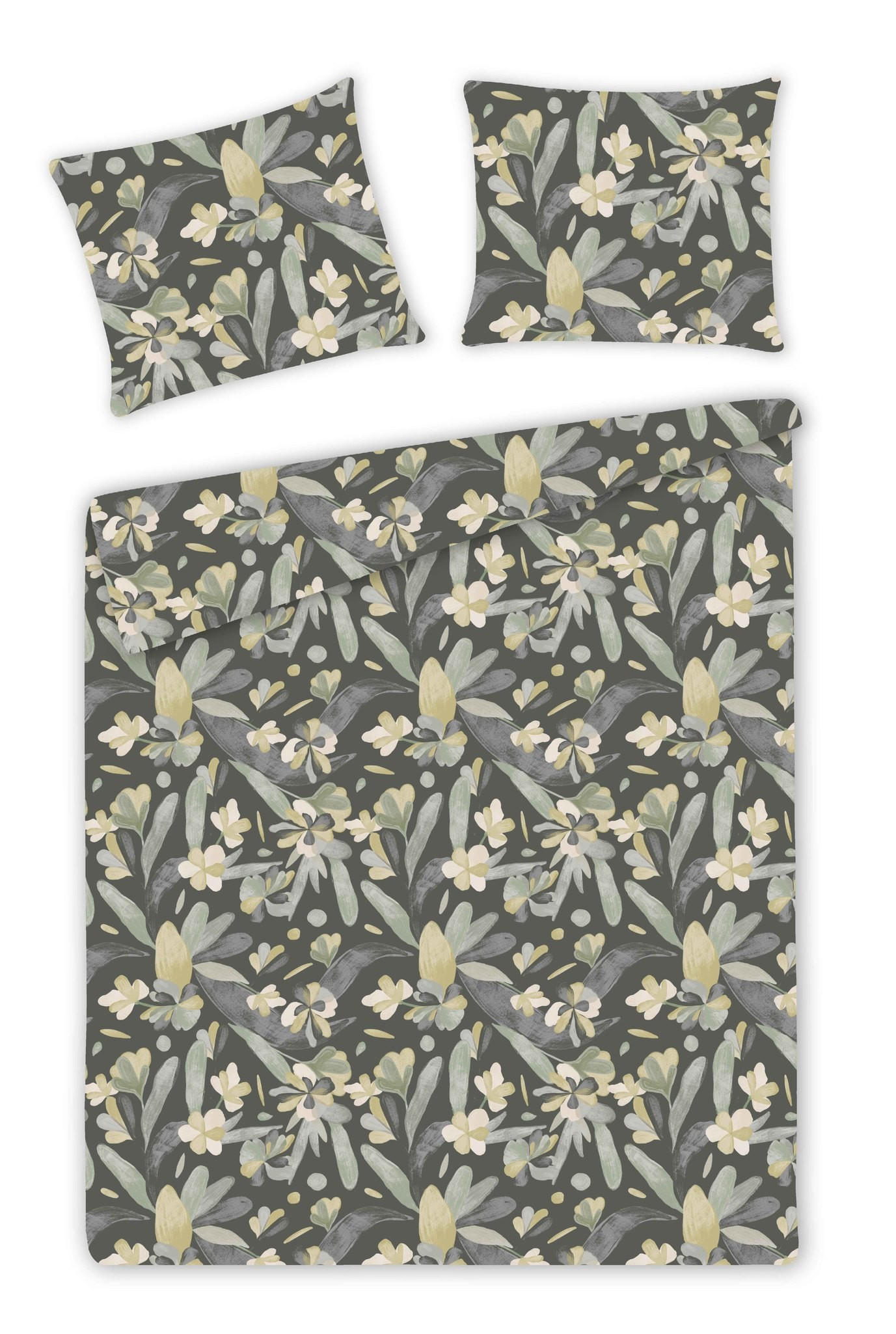 BETTWÄSCHE Carlene - Dunkelgrün, Textil (200/220cm) - home&you