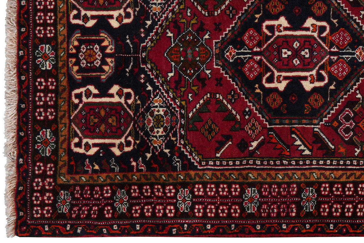 TEPPICH Gashgai Rot 196/78 cm Schurwolle - Rot, Textil (78/196cm) - Looma