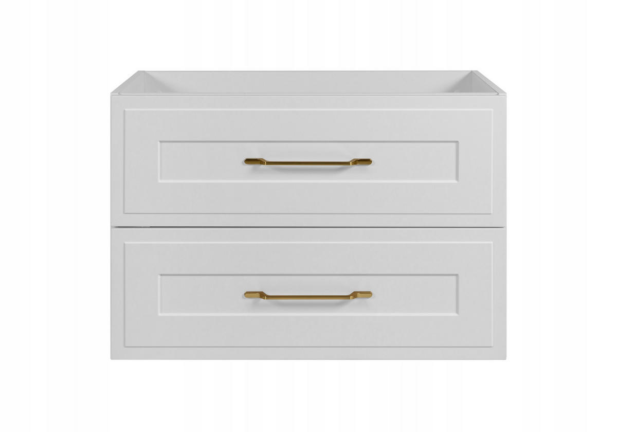 WASCHBECKUNTERSCHRANK CLASSIC 100 cm mit Arbeitsplatte Farbe: Eichen Craft mit einer Mattweißen Platte - Eichefarben/Weiß, Holzwerkstoff (100/58/46cm) - Rodan