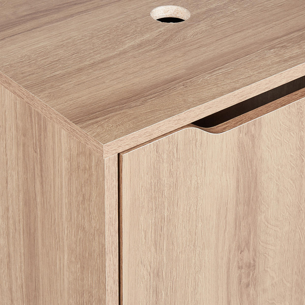 WASCHBECKENUNTERSCHRANK 45 cm Hellbraun Junin - Hellbraun, Holzwerkstoff (45/80/39cm) - Beliani