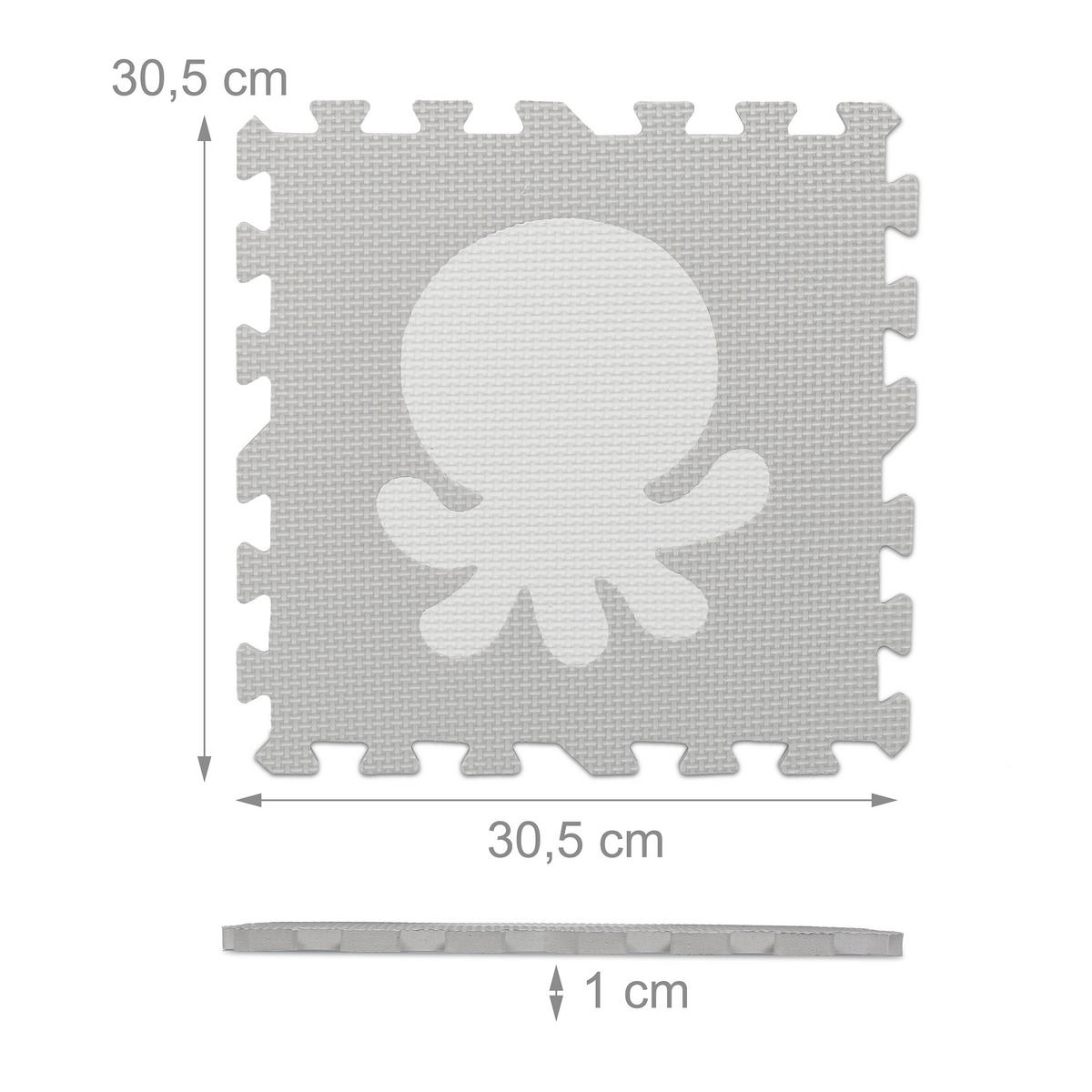 36-TLG.PUZZLEMATTE - Multicolor, Kunststoff (145/145cm) - Relaxdays