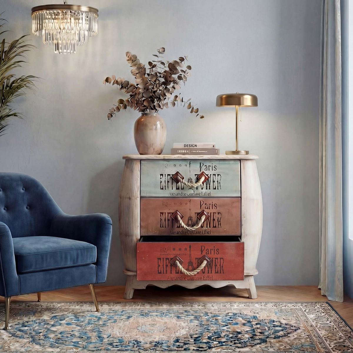 KOMMODE Mehrfarbig - Multicolor, Holz (70/74/36cm) - MCW