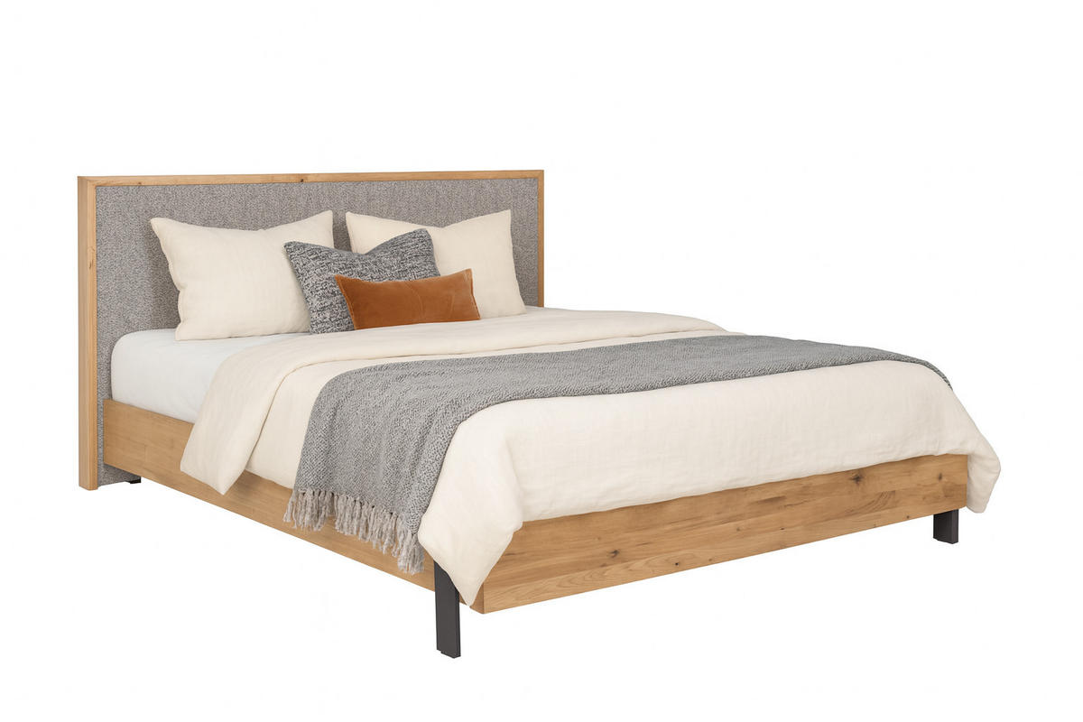 POLSTERBETT mit Matratze PRATO, Cappuccino, 180x200 cm - Cappuccino, Textil (180/200cm) - KS Home Concept