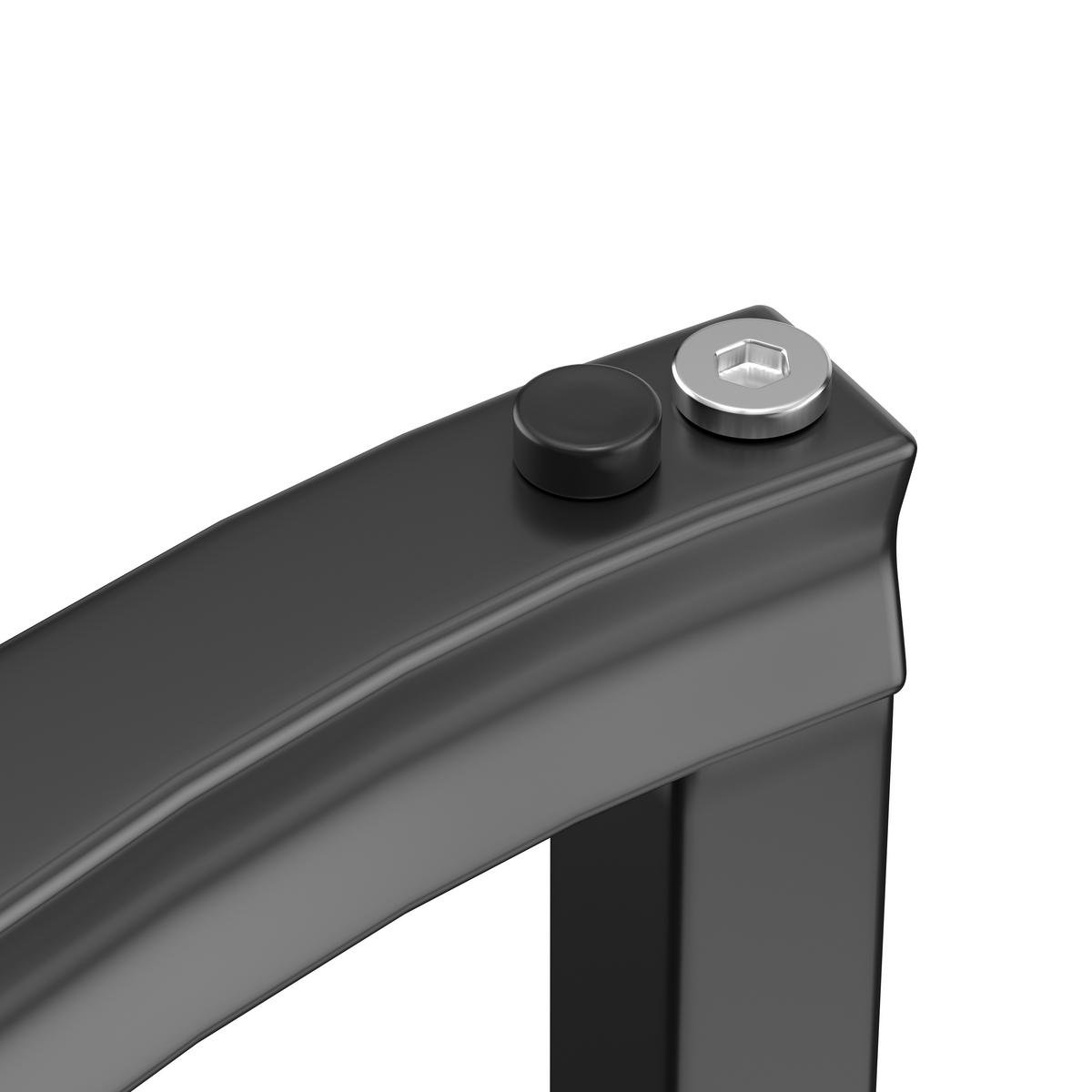COUCHTISCH in Weiß/Schwarz Hitzebeständiger Wohnzimmertisch mit Marmor-Optik Platte Sofatisch mit Metallgestell - Schwarz, Holzwerkstoff/Metall (70/70/45cm) - STILVORA