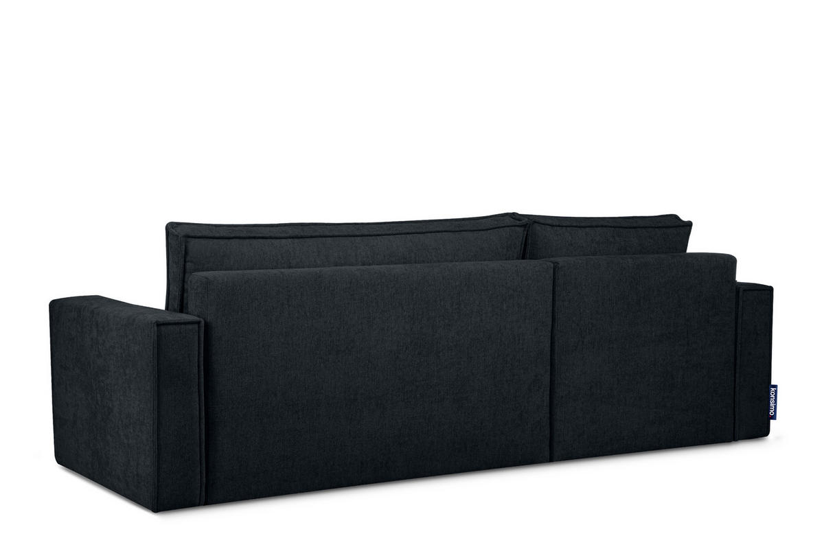 UNIVERSAL-ECKSOFA NAPI II mit Schlaffunktion, dunkelblau - Dunkelblau, Textil (246/148cm) - KONSIMO®