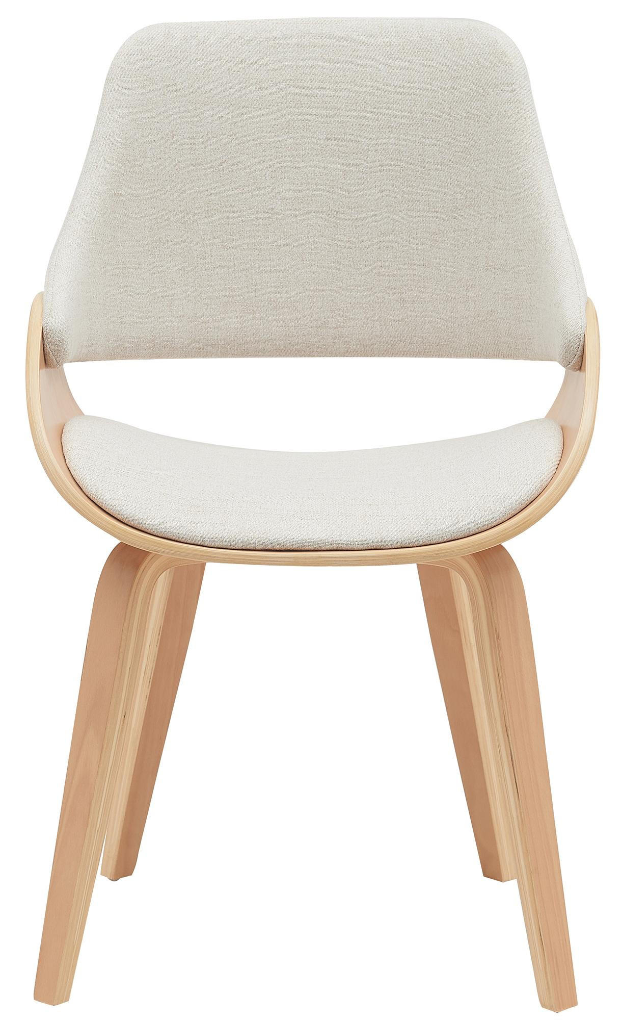 ESSZIMMERSTUHL 2er Set Stoff Natura/Creme - Eukalyptusholzfarben/Walnussfarben, Holz/Textil (52/86/54cm) - CLP