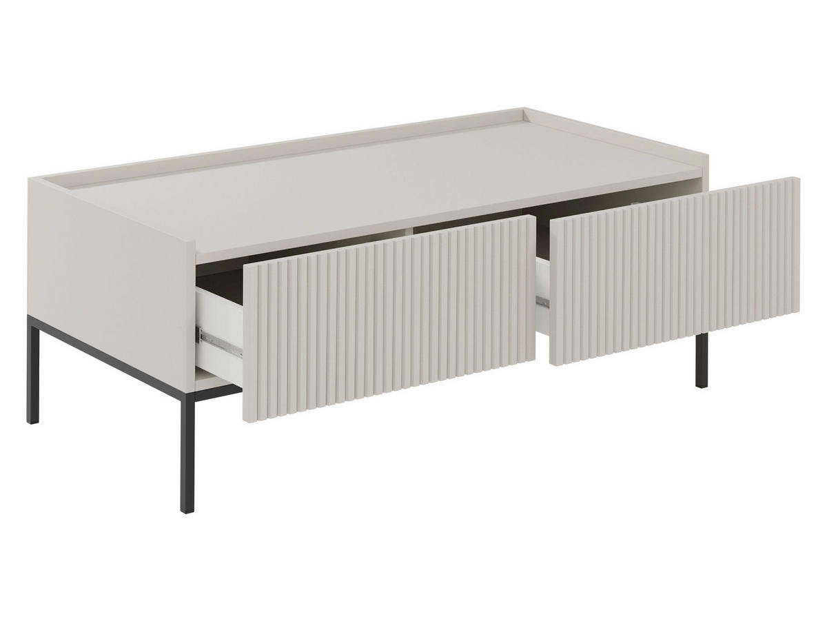 COUCHTISCH Como 2SZ - Schwarz/Eiche Artisan, Holzwerkstoff/Metall (62/120/45cm) - MIRJAN24