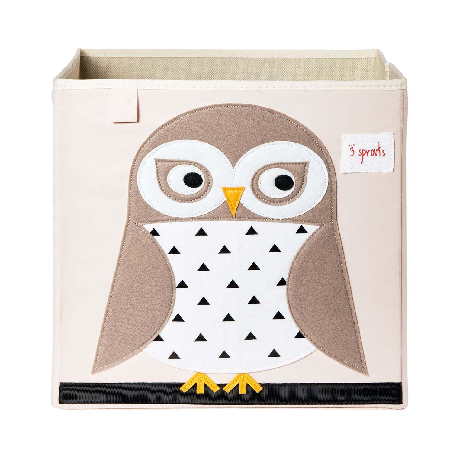 AUFBEWAHRUNGSBOX Eule 33x33x33cm - Naturfarben, Textil (33/33cm) - 3Sprouts
