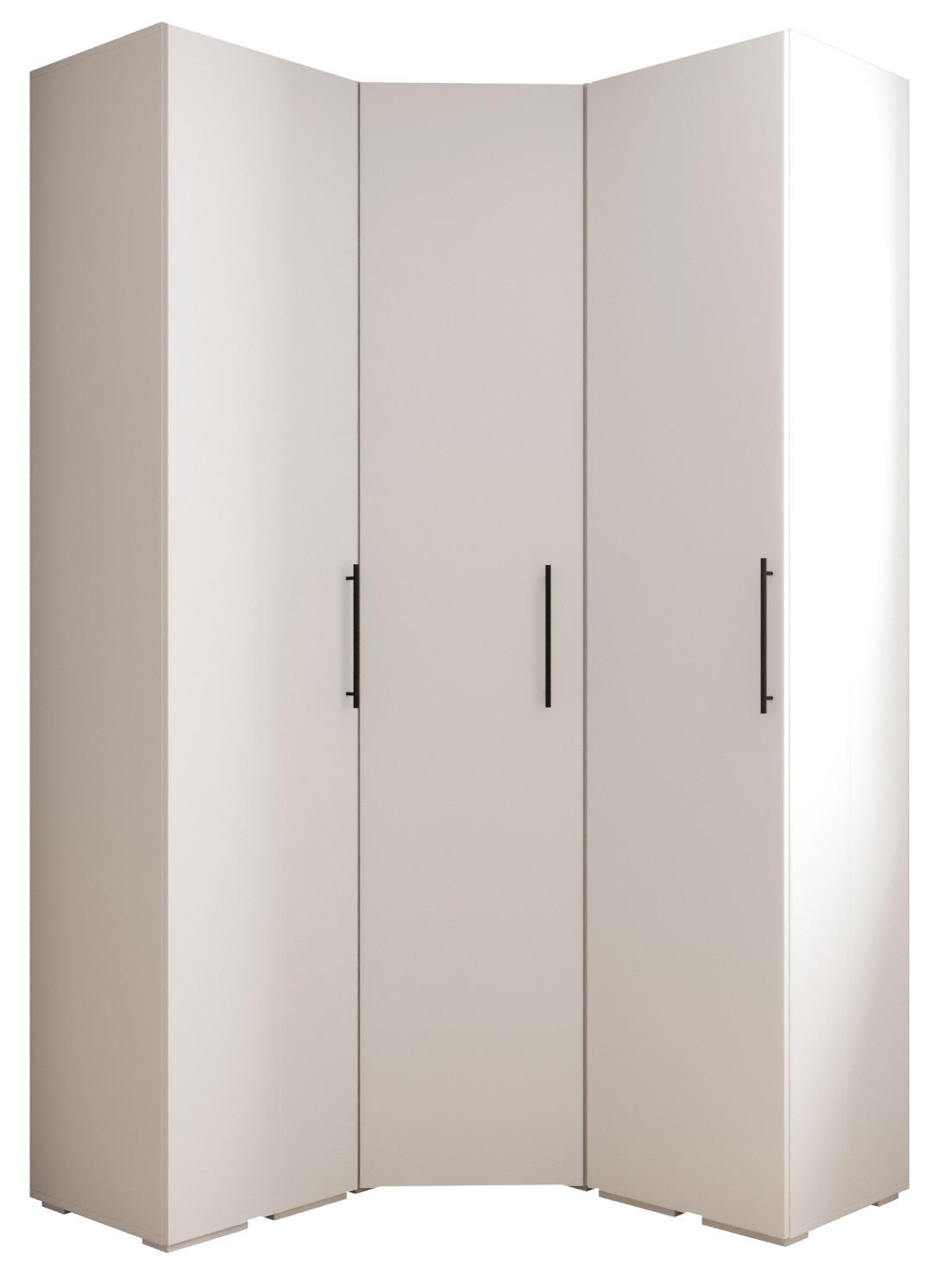 GARDEROBEN-SET 236,7/131,7/47 - Schwarz/Weiß, Holz/Kunststoff (131.7/236.7/47cm) - Abiks Möbel