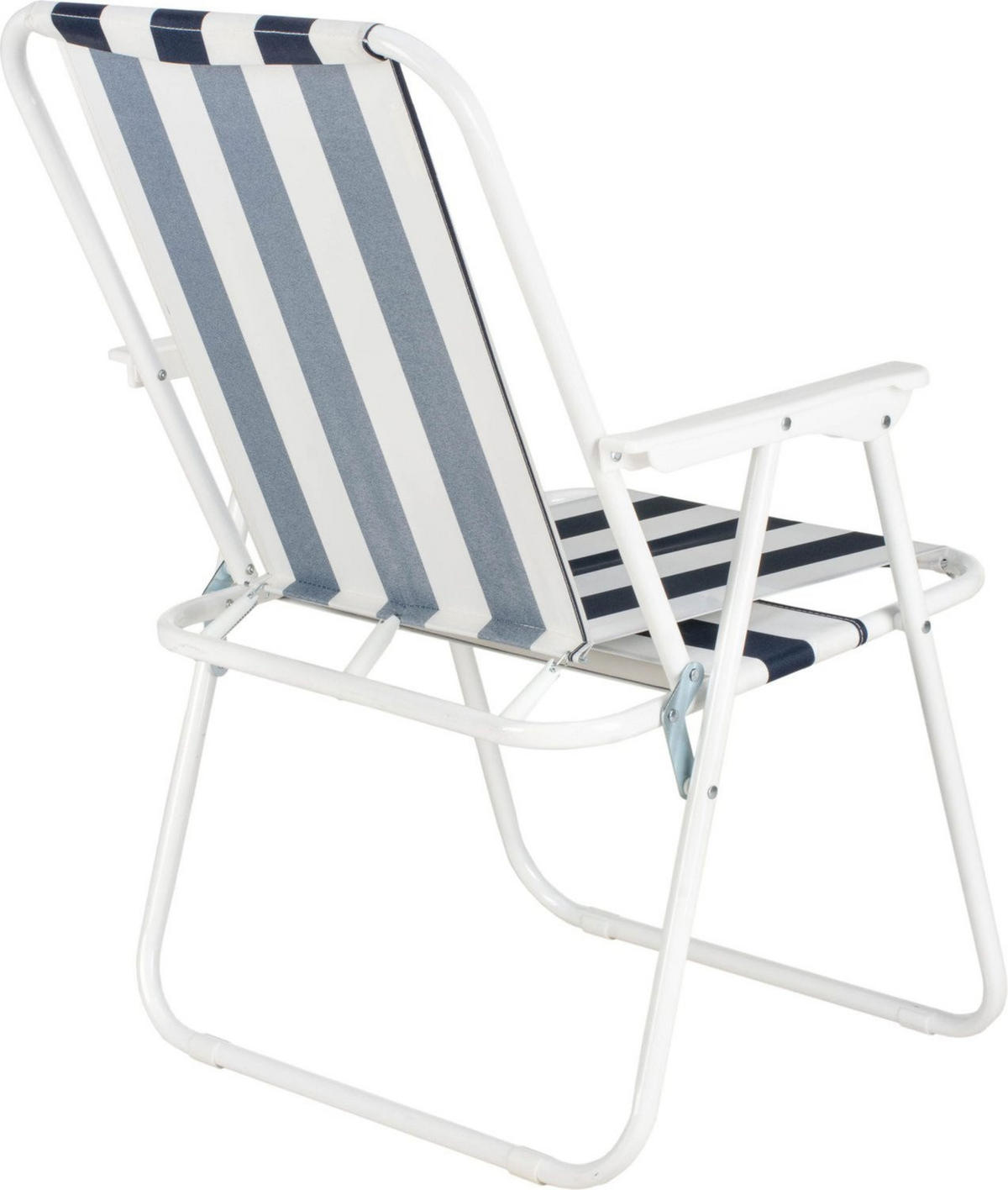 CAMPINGSTUHL bis 100 kg - Blau/Weiß, Textil/Metall (46/73/48cm) - Outtec