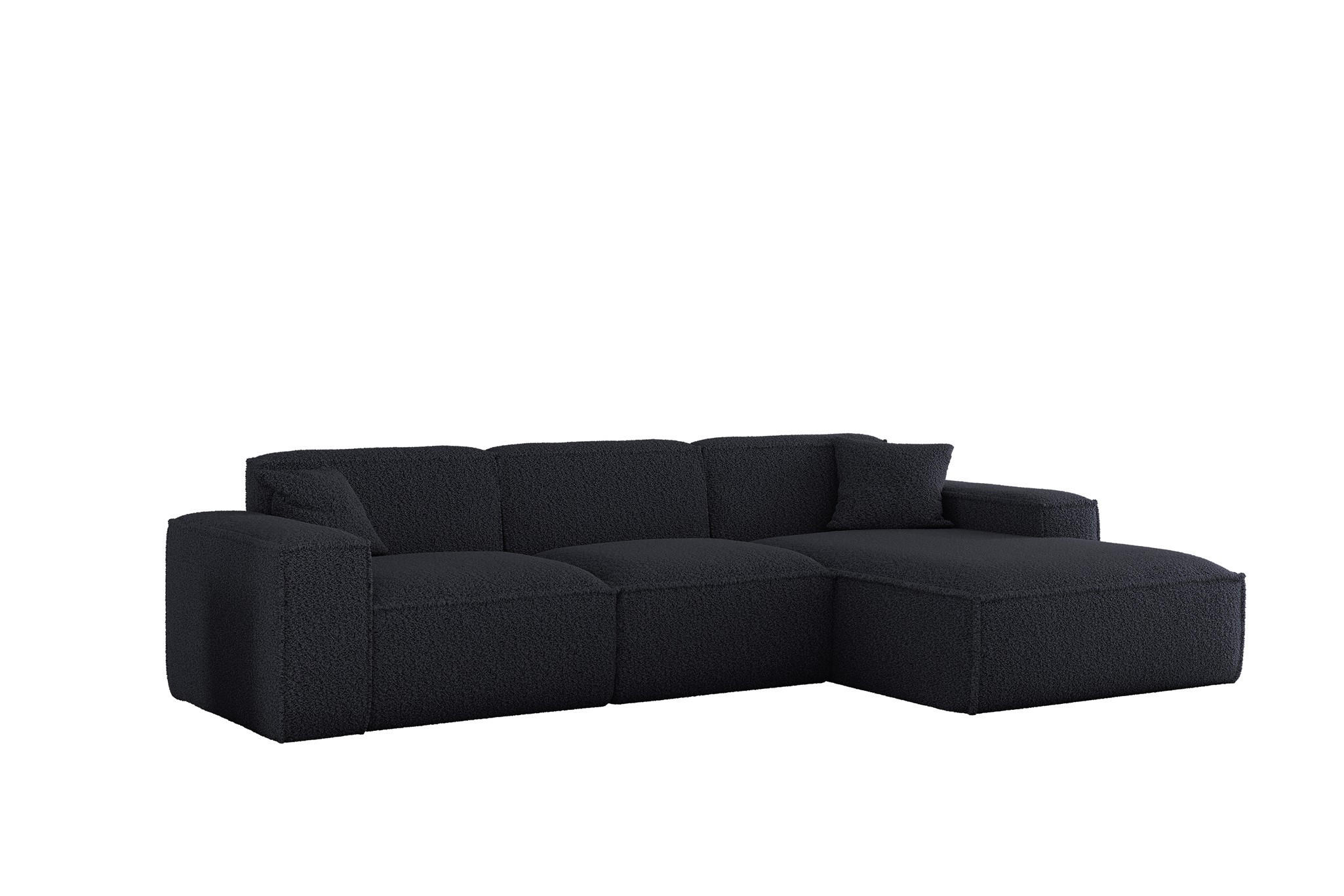 ECKSOFA Celes Premium In Sven - Blau, Holzwerkstoff/Textil (266/165cm) - Fun Möbel