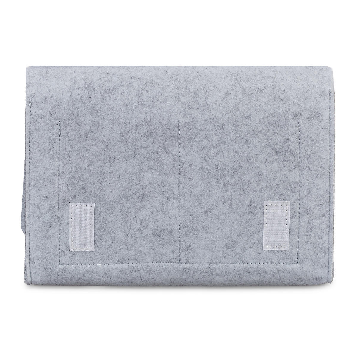 BETTTASCHE - Grau, Textil - Relaxdays