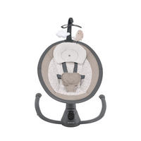 BABYWIPPE Twiddle beige grau 5 Schaukelgeschwindigkeiten, Fernbedienung, Timer, 5-Punkt-Gurt - Beige, Metall - Kikka boo