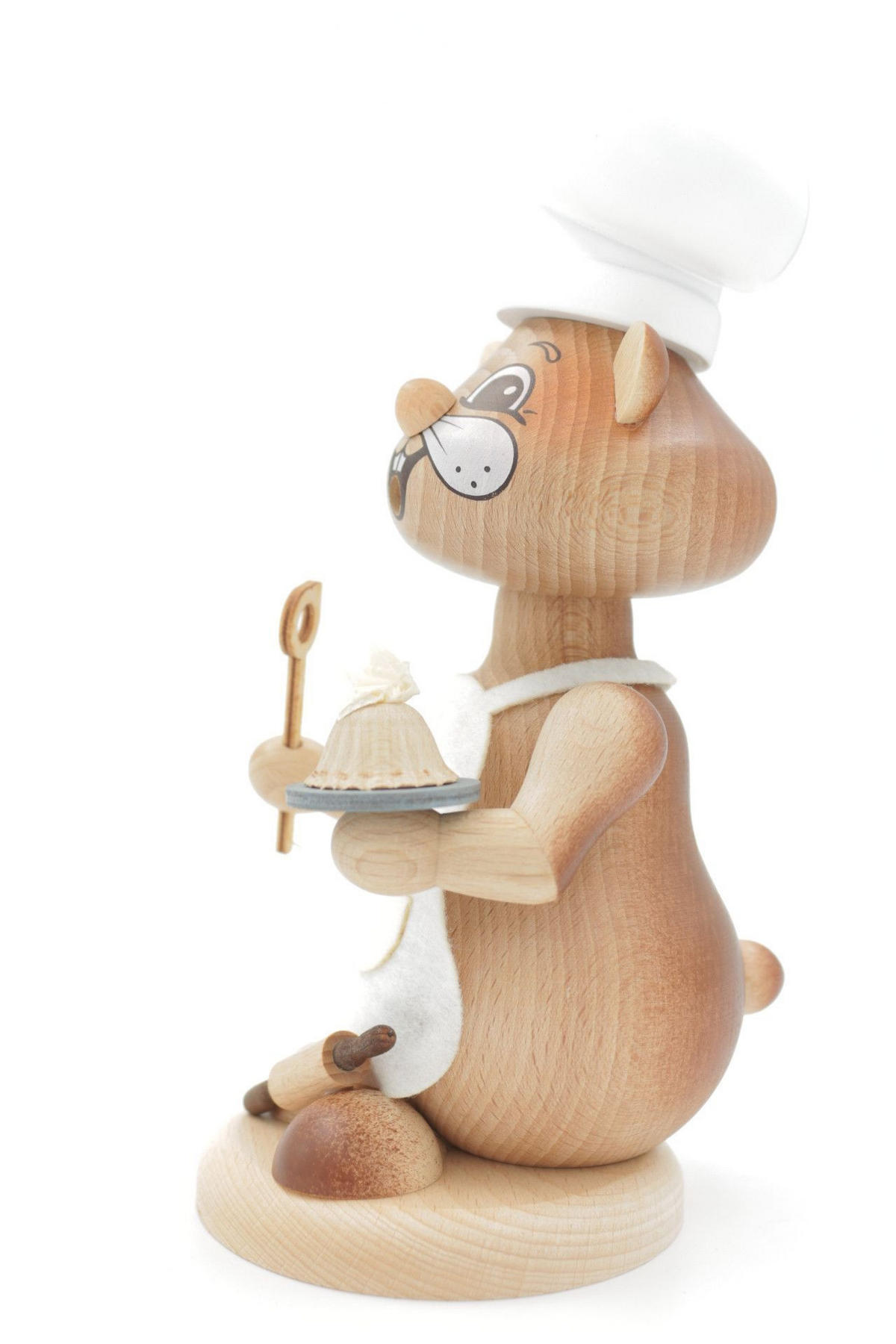 RAUCHFIGUR Hamster Bäcker 18 cm - Multicolor, Holz (12/18/0.1cm)