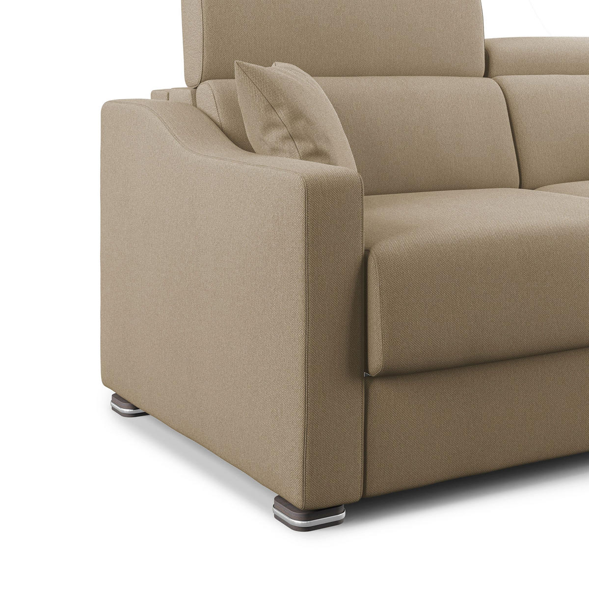 SCHLAFSOFA Amber - Beige, Textil (191/100/98cm) - Divani.store