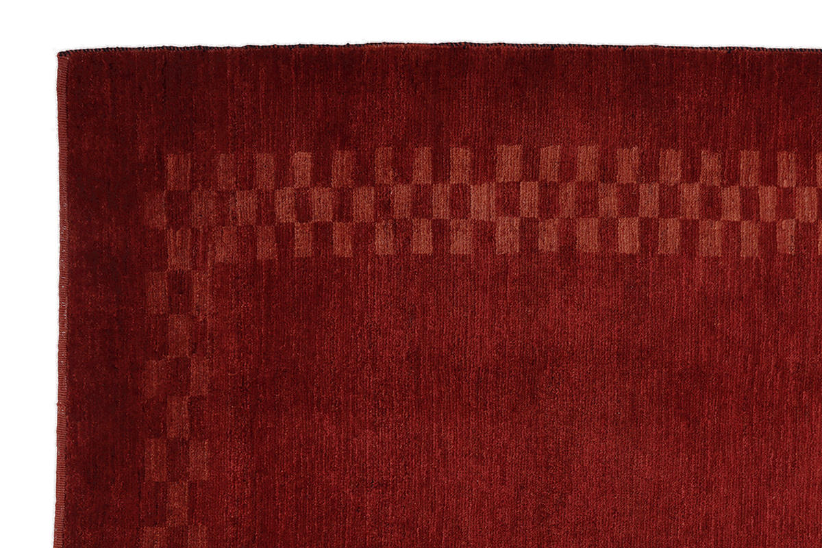 GABBEH-TEPPICH handgeknüpft Rizbaf Rot 197/132 cm Schurwolle - Rot, Textil (132/197cm) - Looma