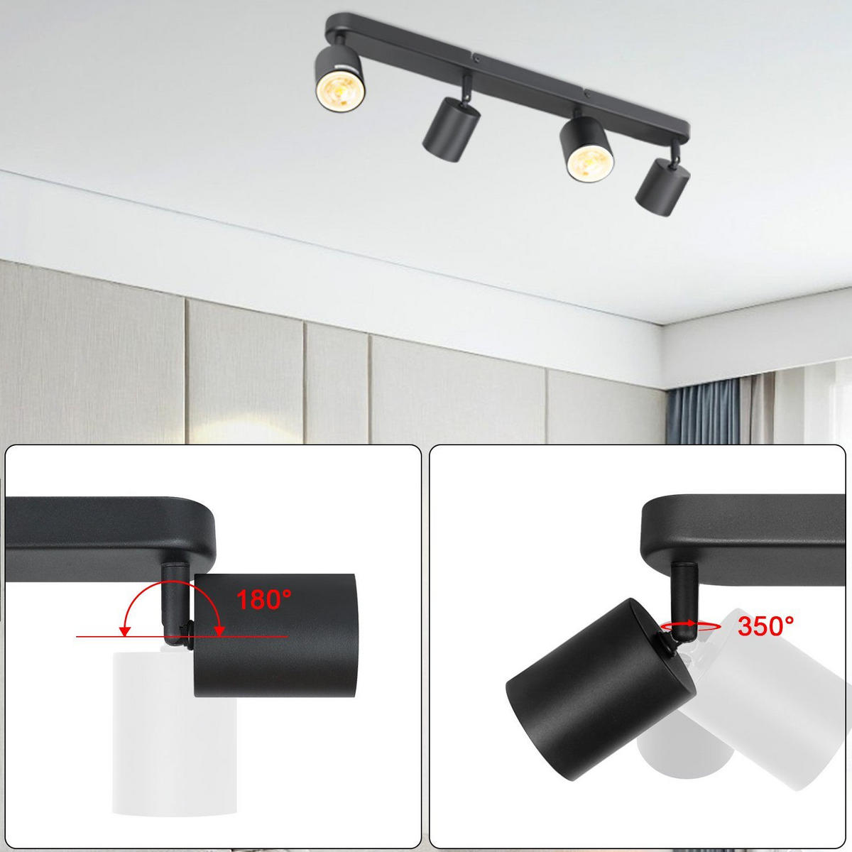 STRAHLER Freiheit 58/7/14 cm - Schwarz, Metall (58/7/14cm) - Nettlife