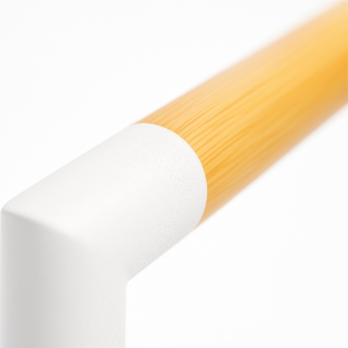 STOJAN na osušky - bílá, kov/dřevo (38.5/75/18cm) - Relaxdays