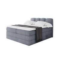 BOXBETT mit Matratze H3|H4 - NINA KING - 160x200 cm - Grau - Anthrazit, Holzwerkstoff (160/200cm) - ALTDECOR