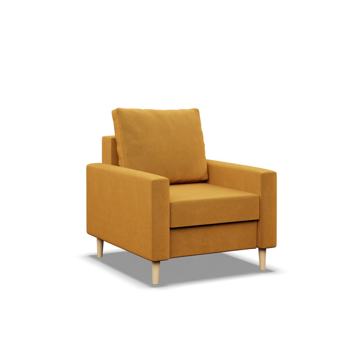 LOUNGESESSEL BLANK, Gelb - Gelb, Textil (75/88/92cm) - Mebligo