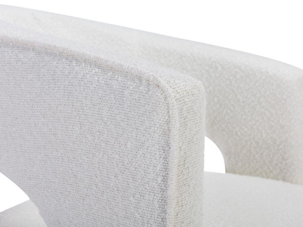 SESSEL - Bouclé-Stoff - Weiß - FONTANOVA - Weiß, Textil (63/75/66cm) - Vente-Unique