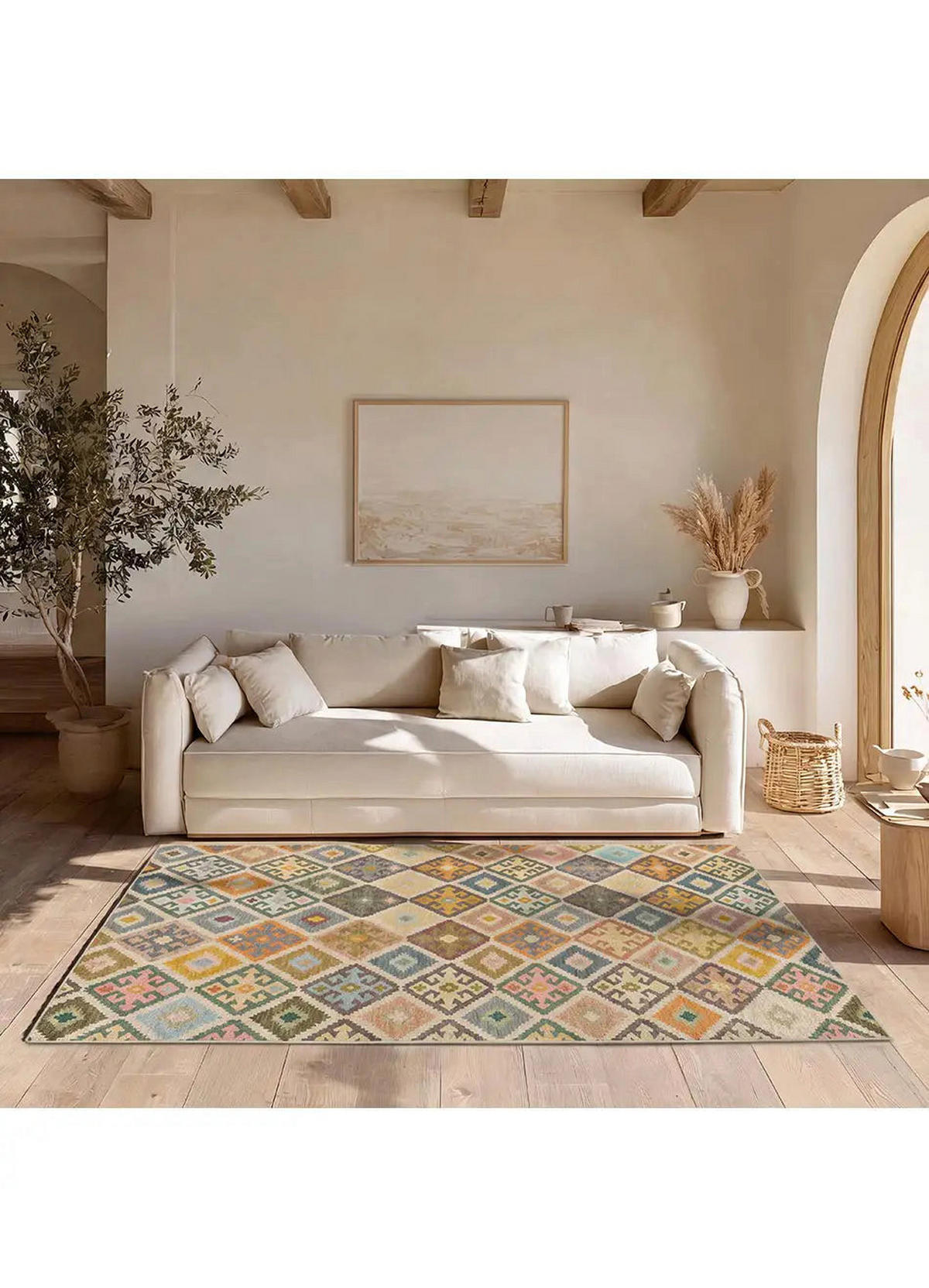 FLACHGEWEBETEPPICH Mehrfarbig Serak 160/230 cm - Multicolor, Kunststoff/Textil (160/230cm) - Atticgo