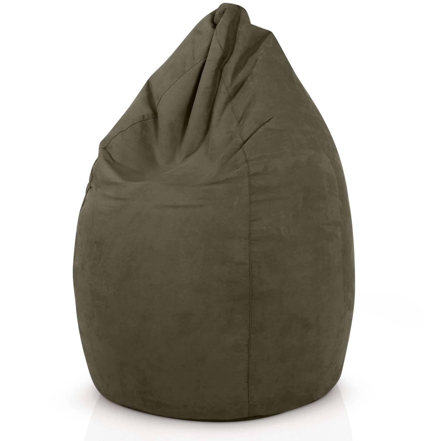 SITZSACK "Drop" 60x60x90cm - 220L - Beige, Textil (60/90/60cm) - Green Bean