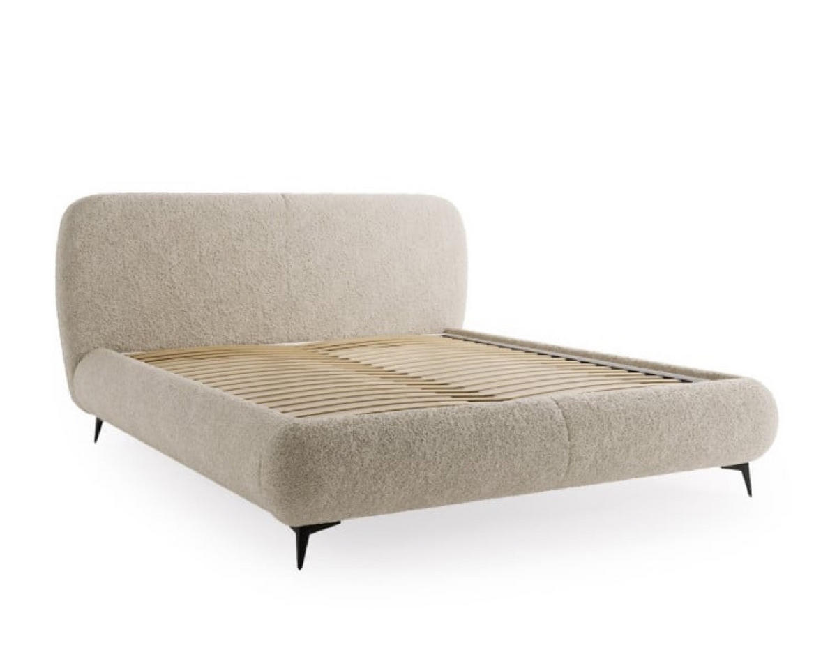 BETT Weiß ELLE Gepolstert 180x200 cm - Schwarz/Weiß, Kunststoff/Textil (180/200cm) - Sepro Meble
