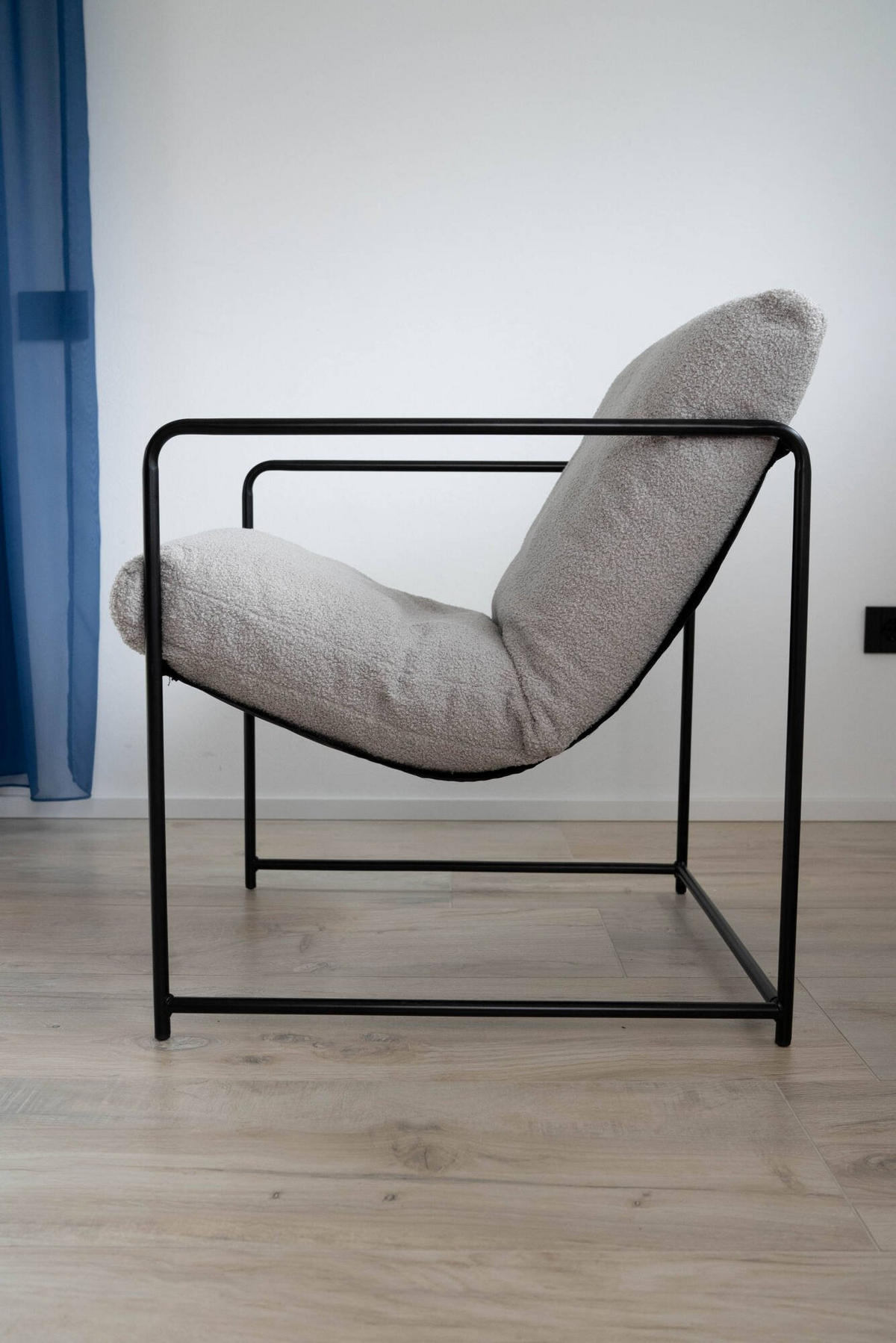 SESSEL 2er Set Stoff Grau 61x67h75 cm - Grau, Metall (61/75/67cm) - DMORA