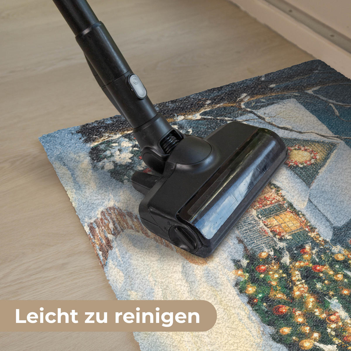 FUSSMATTE Weihnachten - Weihnachtsbaum - Winter - Zuhause - Schnee 60x40 cm - Multicolor, Kunststoff (60/0.4cm) - MuchoWow