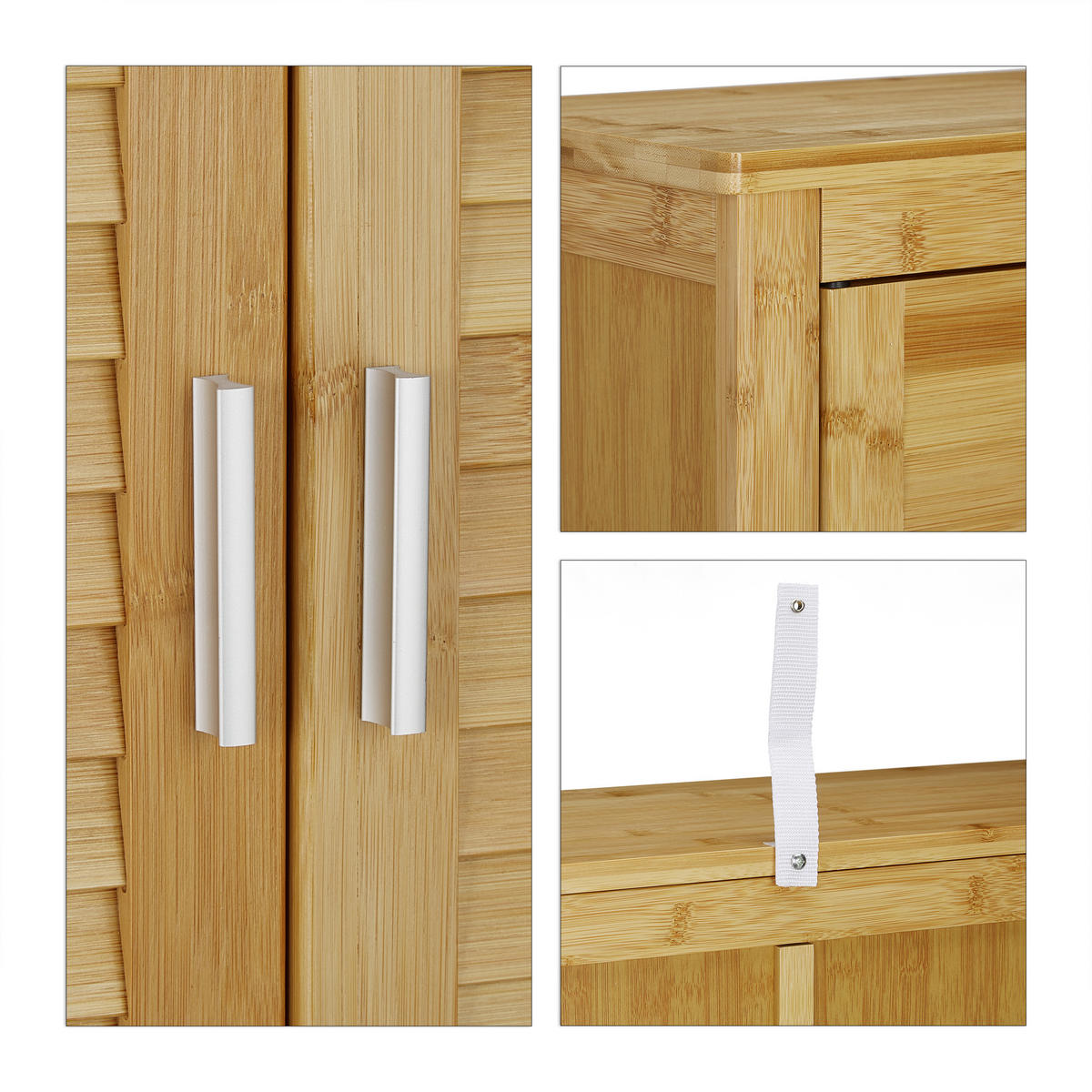 WASCHMASCHINENSCHRANK - Hellbraun, Holz/Holzwerkstoff (70/176/22.5cm) - Relaxdays