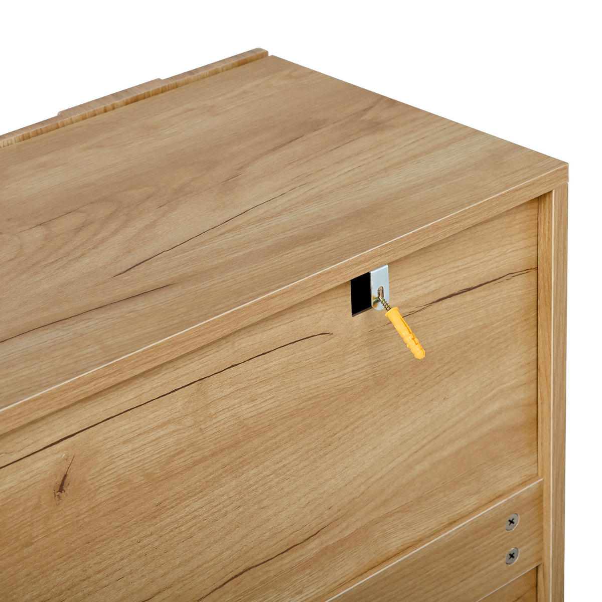 SIDEBOARD Naturholzoptik Schwarz 105/33,5/76 cm - Naturfarben, Naturmaterialien (105/76/33.5cm) - PANGIVO