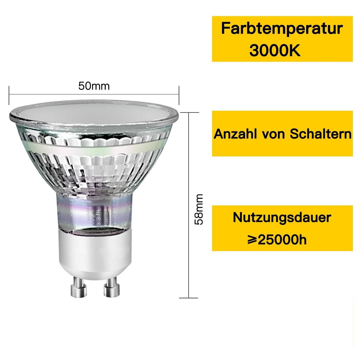 LED-LEUCHTMITTEL Ansbach II 5.8/5/5cm(10er-set) - Transparent, Glas (5/5cm) - Nettlife