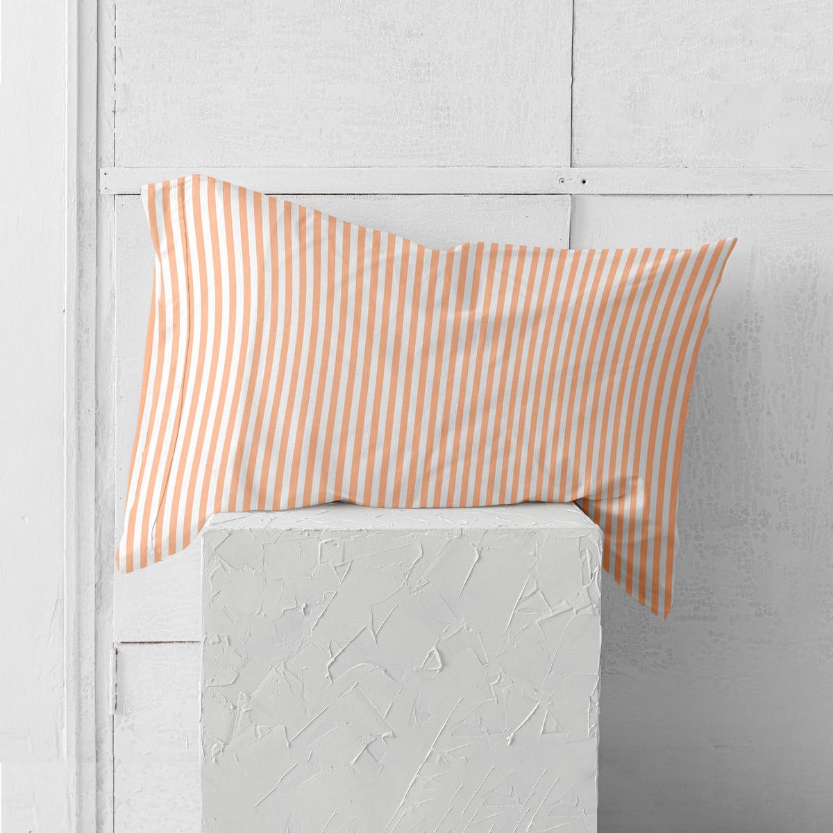 KISSENBEZUG layering 80x80 cm pfirsich - Orange, Textil (80/80cm) - Happy Friday