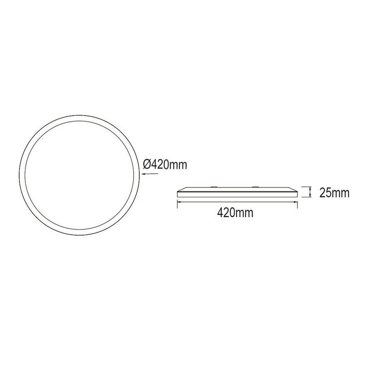 LED DECKENLEUCHTE Kunststoff Weiß Opal - Weiß, Kunststoff (42/42/2.5cm) - Globo Lighting
