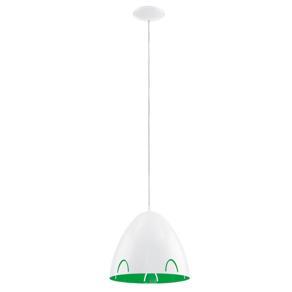 LED HÄNGELEUCHTE Frassi Weiß Grün Metall - Weiß, Metall (27.5/27.5/110cm)